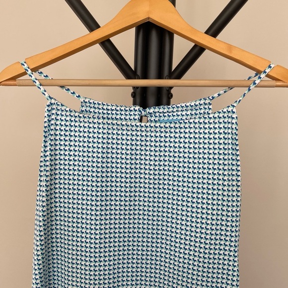 J. McLaughlin Dress Womens Sz Scatalina cloth‎ Built In Bra Halter Nylon Blue - Picture 6 of 10